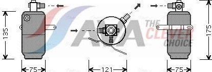 Осушитель кондиционера AVA (сталь) для Chrysler Crossfire 2003-2008. Артикул MSD293