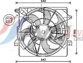 Вентилятор радиатора двигателя AVA для Hyundai i40 I 2011-2026. Артикул HY7550