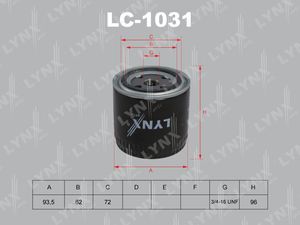 Масляный фильтр LYNXauto для УАЗ Буханка (452) 1996-2025. Артикул LC-1031