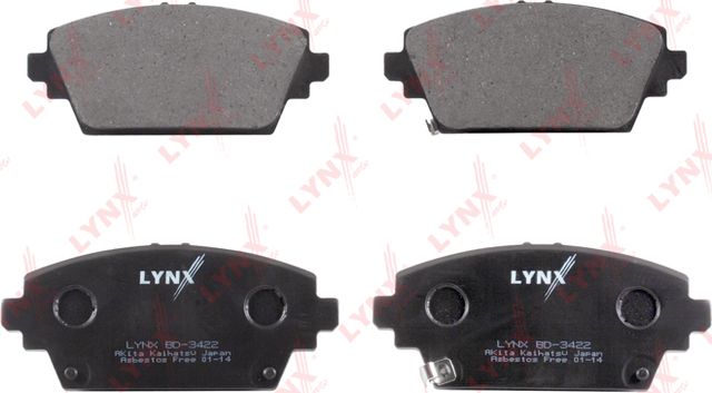 Тормозные колодки LYNXauto передние для Nissan Almera Tino I 2000-2006. Артикул BD-3422