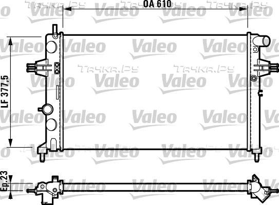 Радиатор охлаждения двигателя Valeo для Opel Astra G 1998-2004. Артикул 732729