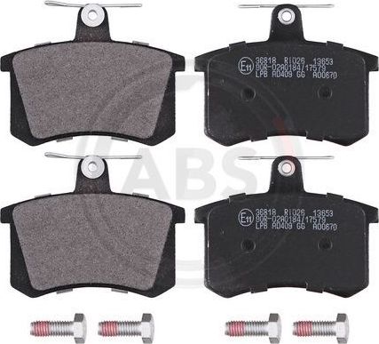 Тормозные колодки ABS задние для Audi S8 I (D2) 1996-1999. Артикул 36818