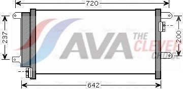 Радиатор кондиционера (конденсатор) AVA (алюминий) для IVECO Daily III 2001-2006. Артикул IVA5089D