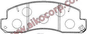 Колодки TOYOTA Coaster 20/40/50 (1989-2007), Dyna/ToyoAce (2001-) передние (Aiko). Артикул PF1388