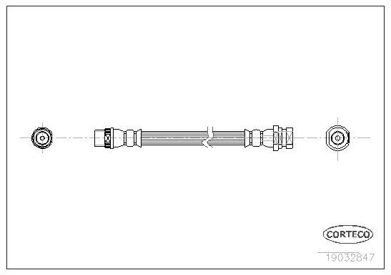 Тормозной шланг Corteco задний левый для Nissan Interstar 2003-2026. Артикул 19032847