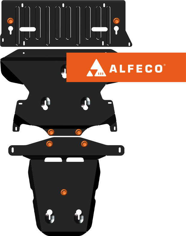 Защита Alfeco для картера и КПП Audi A8 D5 2017-2026. Артикул ALF.30.46