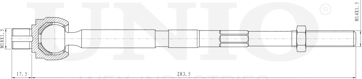 Тяга рулевая (Unio). Артикул SSP-30052