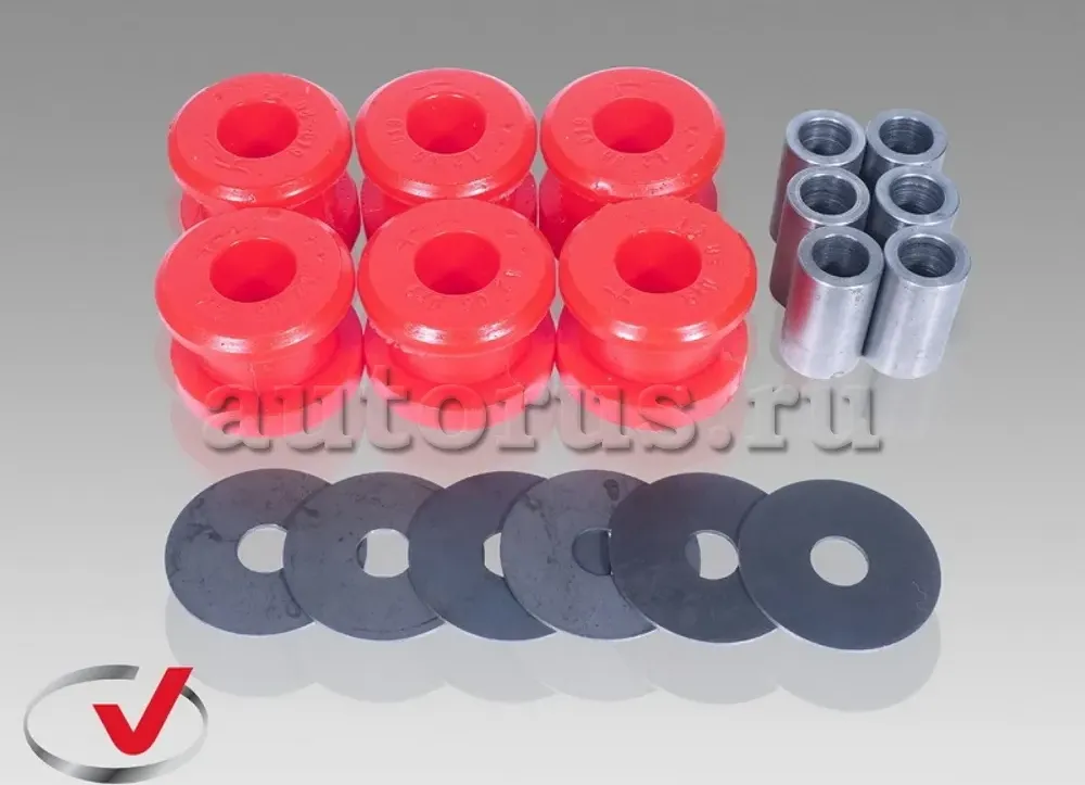 Сайлентблоки полиуретановые переднего подрамника OD=39 mm, комплект (6штук) (Vtulka). Артикул 1206019