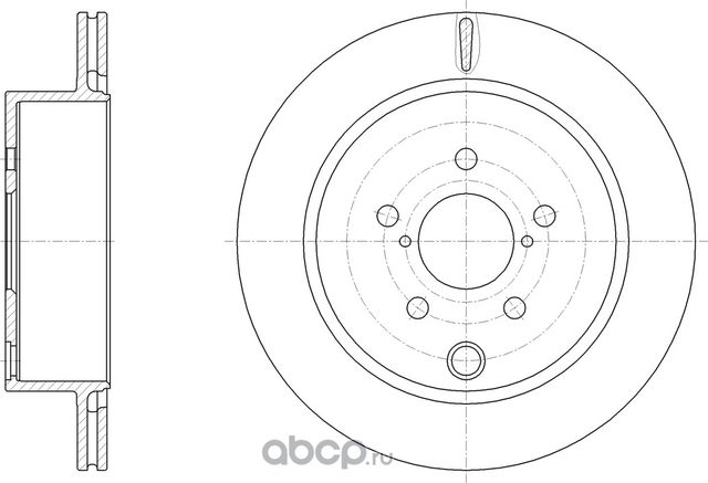 Диск тормозной вентилируемый (G-Brake). Артикул GR21663