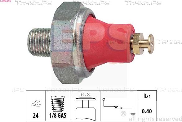Датчик давления масла EPS Made in Italy - OE Equivalent для Daihatsu Rocky 1985-1998. Артикул 1.800.016