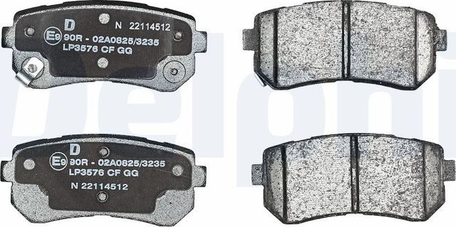 Тормозные колодки Delphi (Low-Metallic). Артикул LP3576