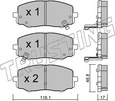 Тормозные колодки Trusting. Артикул 930.0