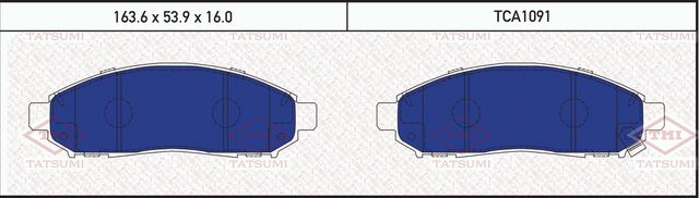 Колодки тормозные NISSAN PATHFINDER/NAVARA 05- перед. (Tatsumi). Артикул TCA1091