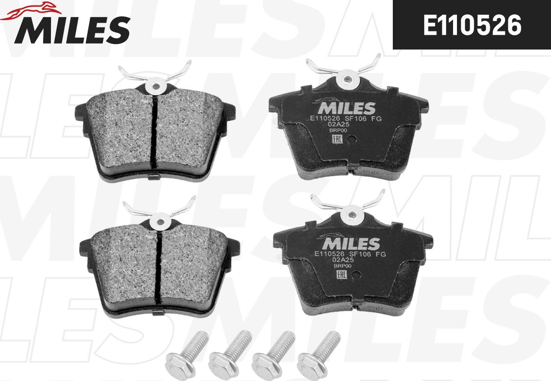 Тормозные колодки Miles (Semi-Metallic). Артикул E110526