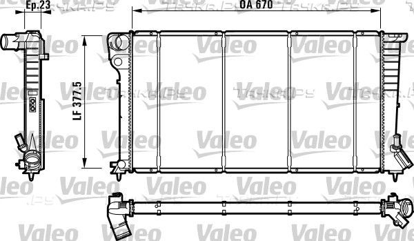 Радиатор охлаждения двигателя Valeo (алюминий). Артикул 732517
