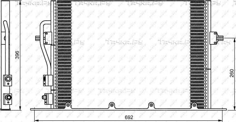 Радиатор кондиционера (конденсатор) NRF EASY FIT для Ford Cougar 1998-2001. Артикул 35196