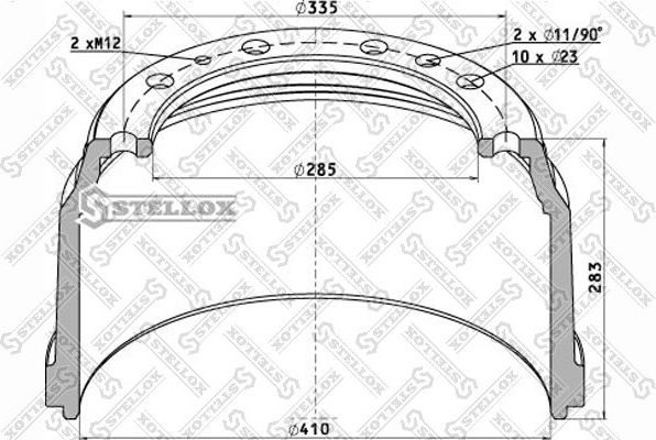 Тормозной барабан Stellox. Артикул 85-00111-SX
