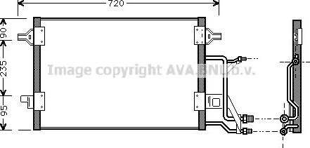Радиатор кондиционера (конденсатор) AVA (алюминий). Артикул AI5176