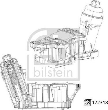Корпус масляного фильтра BMW N47 N57 B47 F10 F20 F Febi Bilstein (полимерный материал). Артикул 172318