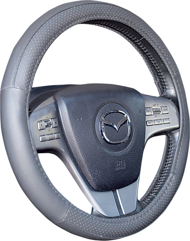 Оплётка на руль Hadar Rosen Napoli (размер M, искусственная кожа, цвет СЕРЫЙ). Артикул 30304