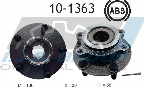 Ступичный подшипник (комплект) IJS Group. Артикул 10-1363