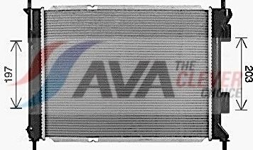 Радиатор охлаждения двигателя AVA для Kia Venga I 2010-2018. Артикул KA2327