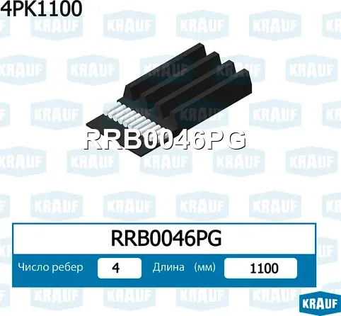 Ремень поликлиновой Krauf. Артикул RRB0046PG