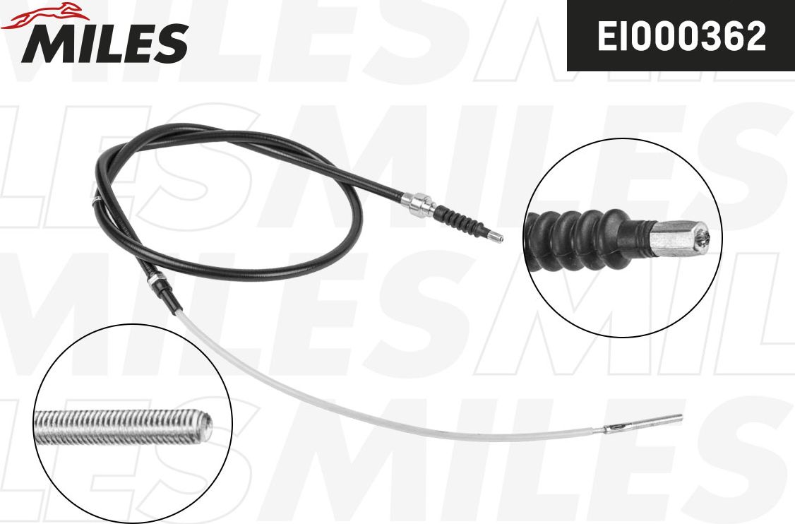 Трос ручника (тросик ручного тормоза) Miles. Артикул EI000362