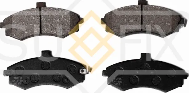 Колодки тормозные дисковые передние правые/левые HYUNDAI ELANTRA III (XD) 2000-2 (Sufix). Артикул SX1189