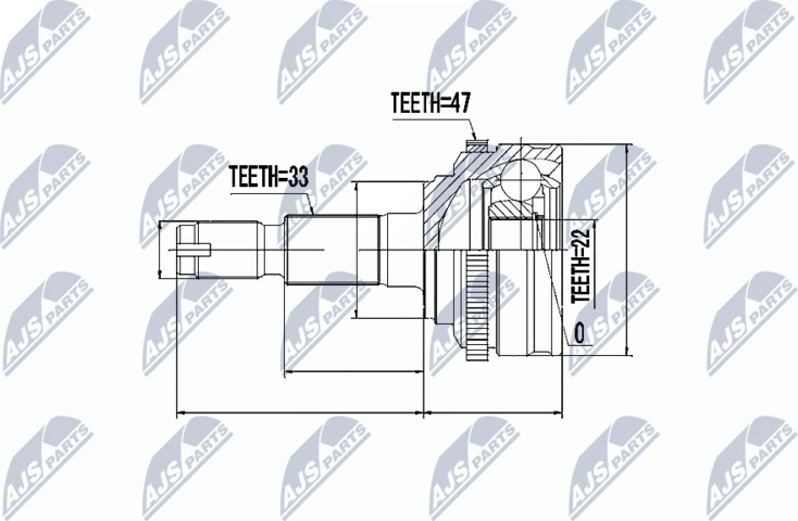 Шрус наружный (граната) NTY. Артикул NPZ-DW-007