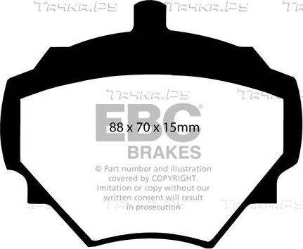 Тормозные колодки EBC Brakes задние для Land Rover Range Rover I 1969-1991. Артикул DP6294