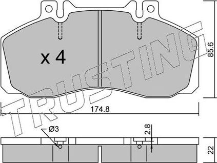 Тормозные колодки Trusting. Артикул 276.0