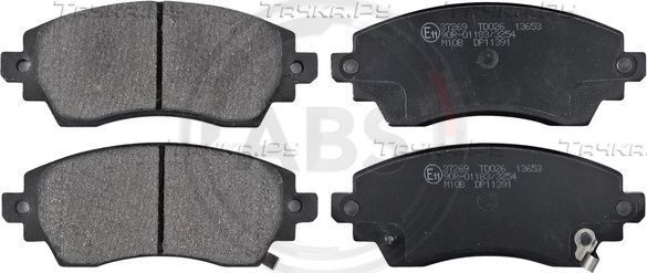 Тормозные колодки ABS передние для Toyota Corolla E110 1997-2002. Артикул 37269