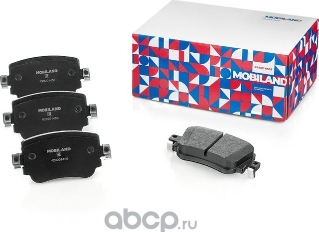 Колодки тормозные дисковые задние (4 шт.) с п/шум. пласт. SKODA OCTAVIA III (5E3 (Mobiland). Артикул 429201450