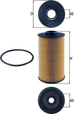 Масляный фильтр Mahle-Knecht для Alpina B8 E36 1995-1995. Артикул OX 152/1D