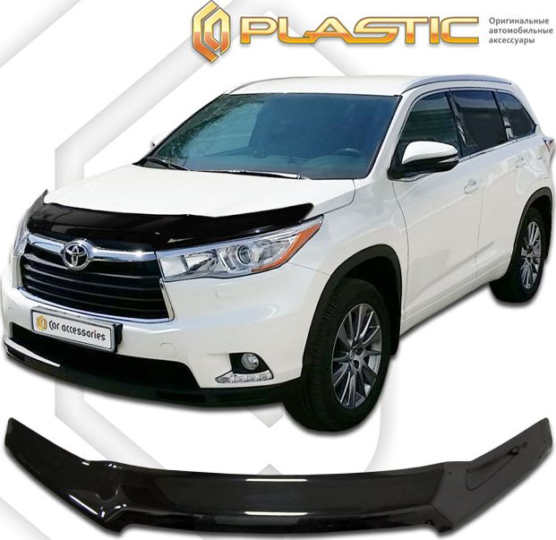 Дефлектор СА Пластик для капота (Classic черный) Toyota Highlander 2014-2026. Артикул 2010010109325