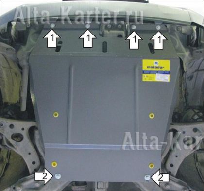 Защита Мотодор для картера, КПП Toyota RAV4 II 2000-2006. Артикул 02518