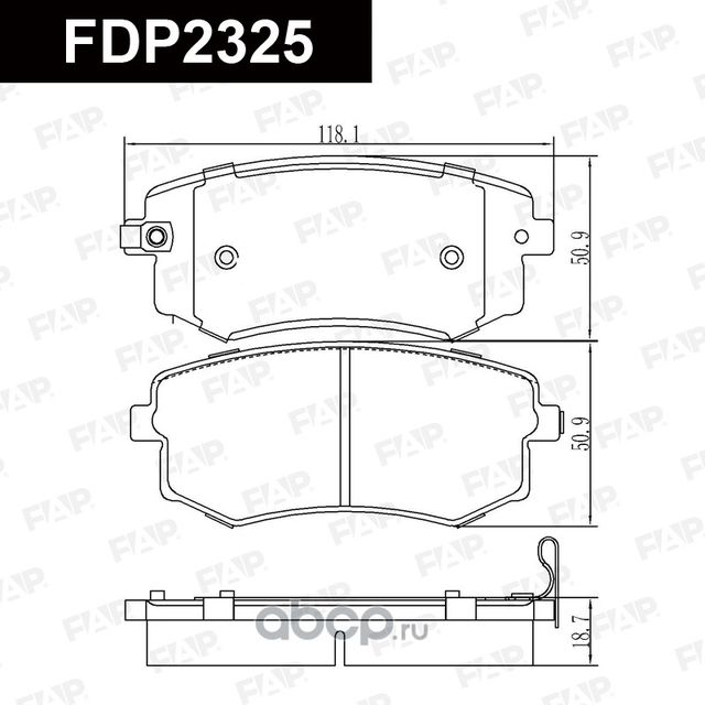 Тормозные колодки дисковые CERAMIC JAC SUNRAY (3502010R1040) (FAP). Артикул FDP2325