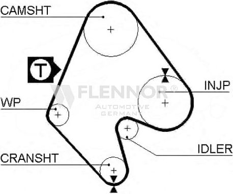 Ремень ГРМ Flennor для Opel Ascona C 1982-1988. Артикул 4018