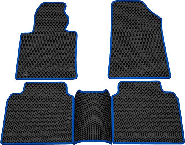Коврики Rezkon EVA для салона Kia Optima IV 2016-2026 Синий кант. Артикул 9021015203