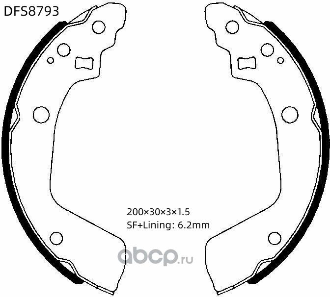Колодки тормозные барабанные Double Force. Артикул DFS8793