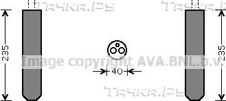 Осушитель кондиционера AVA для Nissan Murano Z50 2003-2008. Артикул TOD017