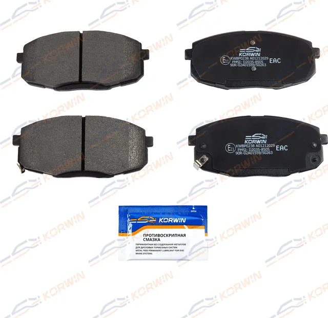Колодки тормозные перед. Hyundai Creta 16-/i30 07-/Kia Ceed 06 (Korwin). Артикул KWBP0238