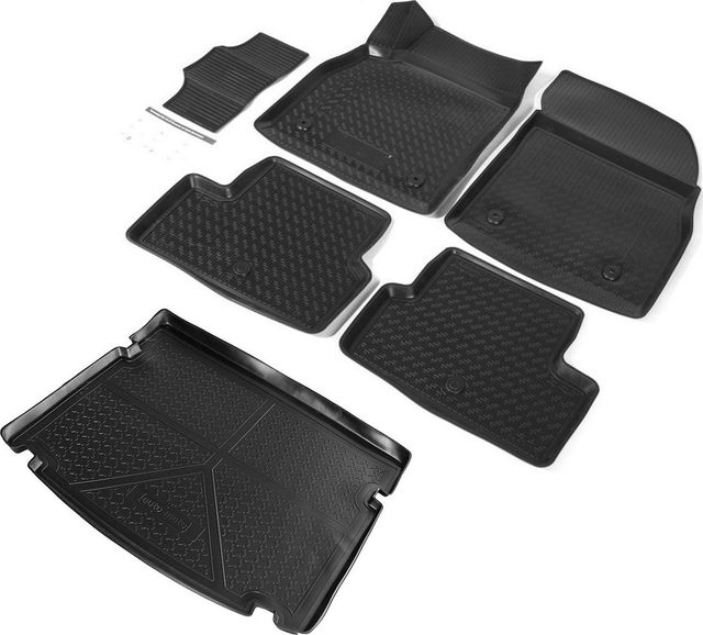 Комплект ковриков Rival для салона и багажника Chevrolet Cruze I хэтчбек 2009-2015. Артикул K11003002-1