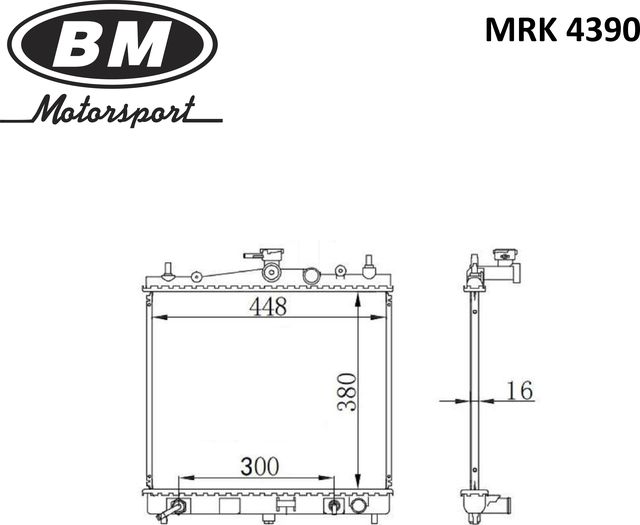 Радиатор двигателя NISSAN NOTE (06-)/MICRA (02-) AT/ AC +/ (BM). Артикул MRK4390