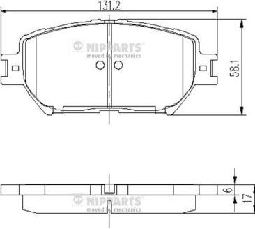 Тормозные колодки Nipparts. Артикул J3602099