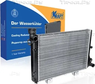 Радиатор охлаждения двигателя ВАЗ 2106 алюминевый (Kraft). Артикул KT104007