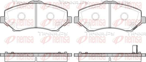 Тормозные колодки Remsa передние для Jeep Wrangler III (JK) 2007-2018. Артикул 1259.02