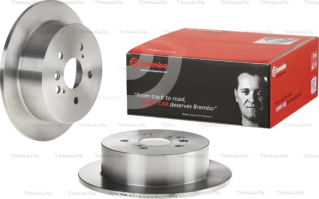 Тормозной диск Brembo PRIME LINE задний для Toyota Harrier II (XU30) 2003-2013. Артикул 08.A111.10