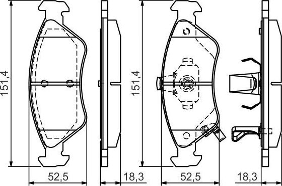 Тормозные колодки Bosch. Артикул 0 986 495 067